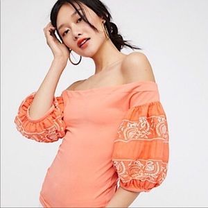 New Free People Rock With IT XS Off-Shoulder Top
